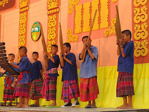ปราสาทหินพนมรุ้ง - phanom rung festival - thailand, children, instruments, kids, music, orchestra, playing, stage, thai, traditional, ปราสาทหินพนมรุ้ง