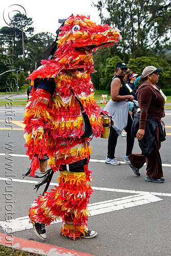 piñata costume - bay to breaker footrace and street party (san francisco), bay to breakers, costume, footrace, orange, pinata, pinyata, piñata, red, street party