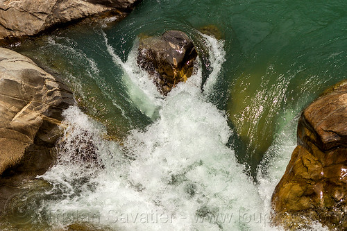 raging water of mountain stream (india), alaknanda river, alaknanda valley, flowing, raging water, rocks, whitewater