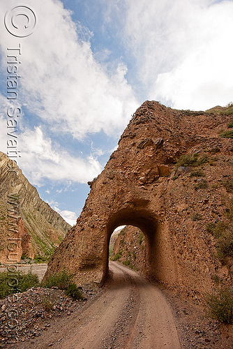 road - small tunnel, argentina, dirt road, iruya, mountains, noroeste argentino, quebrada de humahuaca, tunnel, unpaved