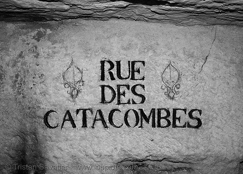 rue des catacombes - carved plate - catacombs of paris (off-limit area), carved plate, cave, clandestines, illegal, lily flower, sign, trespassing, underground quarry