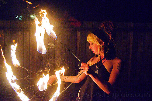 samantha with fire fans, fire dancer, fire dancing, fire fans, fire performer, fire spinning, night, samantha, woman