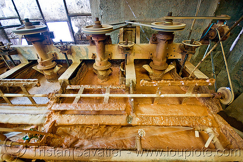 sludge - ore processing plant - silver mine - potosi (bolivia), bolivia, cerro rico, factory, machine, mina candelaria, mine, mining, ore processing plant, potosí, sludge