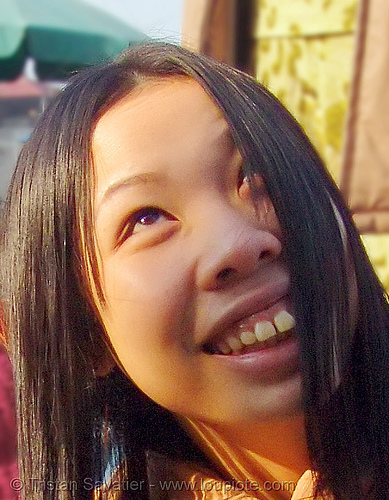 smiling girl with big teeth (vietnam), asian woman, asian women, lang sơn, teeth