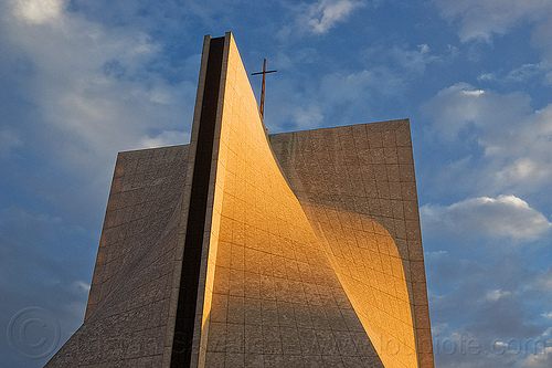 st mary's cathedral (san francisco), architecture, building, christian cross, church, clouds, concrete, modern, roof, st mary's cathedral