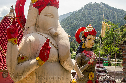 statue of ganesha in pilot baba ashram on road to gangotri (india), bhagirathi valley, ganesh, ganesha, hinduism, pilot baba, sculpture, statue
