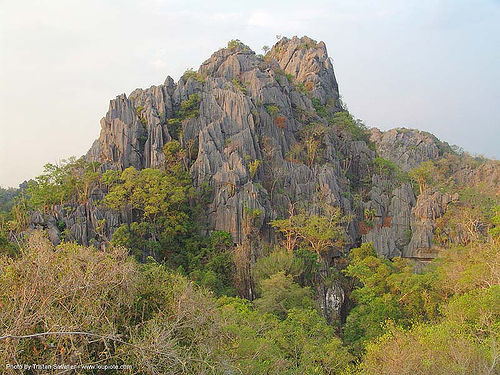 stone maze - karstic area near wang saphung - thailand, landscape, stone maze, wang saphung