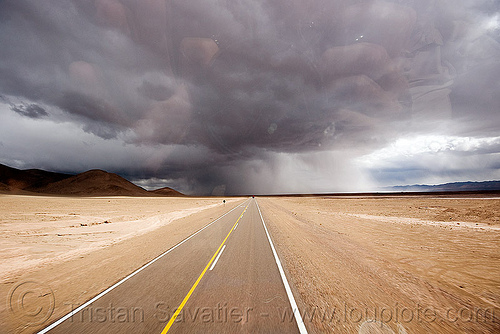 storm over desert road (argentina), altiplano, argentina, cloud, cloudy, landscape, noroeste argentino, pampa, rain, rainy, storm, stormy, straight road, vanishing point, weather