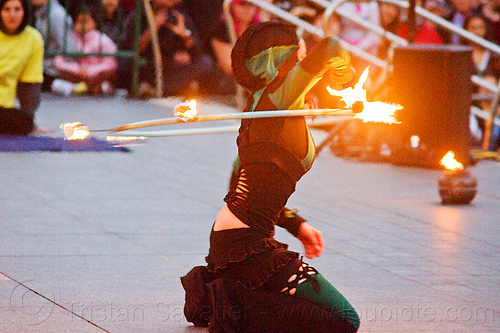 street performer with fire hoop, brittany, fire dancer, fire dancing expo, fire hoop, fire hula hoop, fire performer, fire spinning, night, spinning fire, temple of poi, woman