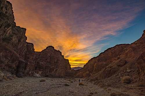 sunset - fall canyon - death valley national park (california), death valley, fall canyon, hiking
