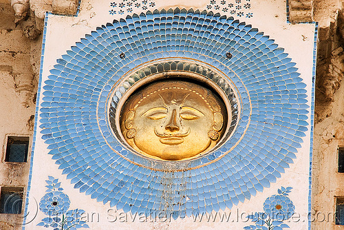 suryavanshi sun symbol - udaipur palace (india), blue, circle, decoration, disk, mosaic, palace, round, sculpture, solar, sun, symbol, symbolism, udaipur