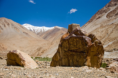tangtse gompa (monastery) - road to pangong lake - ladakh (india), gompa, ladakh, mountains, tangtse, tibetan monastery