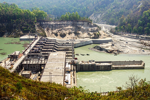 teesta low dam hydro electric project stage iv - west bengal (india), construction, dam, hydro electric, nhpc, teesta river, tista, valley, west bengal