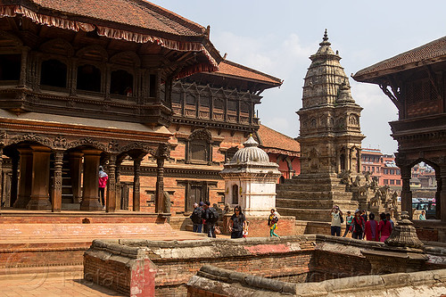 temples on bhaktapur durbar square (nepal), bhaktapur, cistern, durbar square, hinduism, vatsala durga