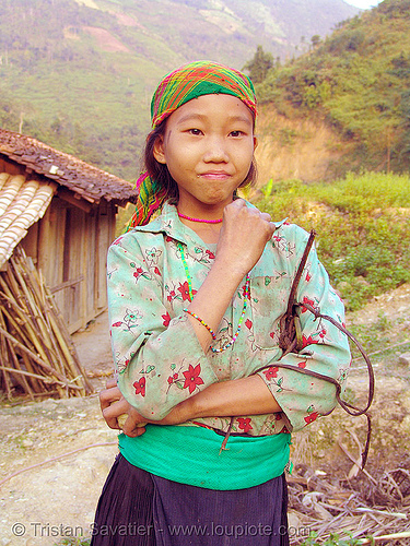 tribe girl - vietnam, child, green hmong, hill tribes, hmong tribe, indigenous, kid