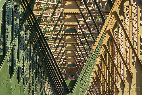truss bridge structure with rivets, bhagirathi valley, jadh ganga bridge, truss bridge