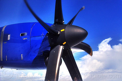 turboprop engine & propeller, aircraft, atr-72-212a, atr-72-500, blue sky, borneo, clouds, flying, malaysia, maswings, plane propeller, propeller blades, turboprop engine, turboprop propeller