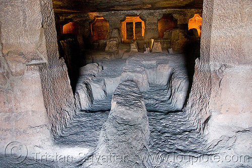 unfinished cave - ajanta caves - ancient buddhist temples (india), ajanta caves, buddhism, cave, rock-cut, unfinished