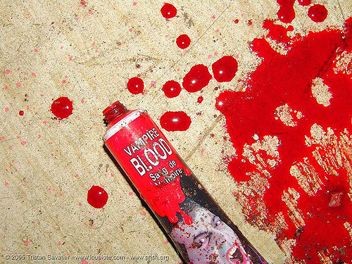 vampire fake blood, fake blood, red, stage blood, theatrical blood, tube, vampire blood