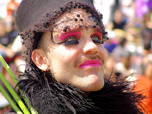 veil - pink makeup - eyelashes extensions, easter, eyelashes extensions, man, pink makeup, veil