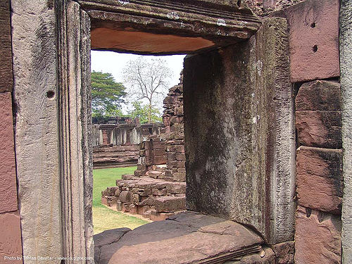 อุทยานประวัติศาสตร์พิมาย - wat phimai khmer temple - thailand, hindu temple, hinduism, khmer, ruins, window, พิมาย, อุทยานประวัติศาสตร์พิมาย