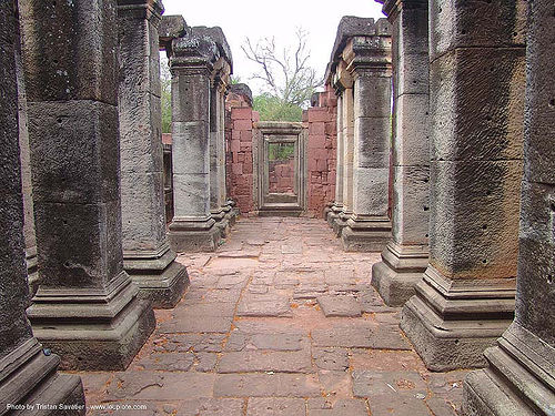 อุทยานประวัติศาสตร์พิมาย - wat phimai khmer temple - thailand, hindu temple, hinduism, khmer, ruins, vanishing point, พิมาย, อุทยานประวัติศาสตร์พิมาย