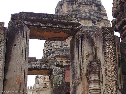 อุทยานประวัติศาสตร์พิมาย - wat phimai khmer temple - thailand, door, hindu temple, hinduism, khmer, ruins, พิมาย, อุทยานประวัติศาสตร์พิมาย