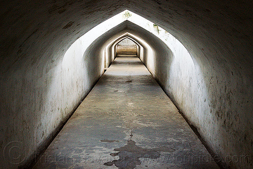 water palace tunnel in yogyakarta, passage, taman sari, tunnel, vanishing point, water castle, water palace