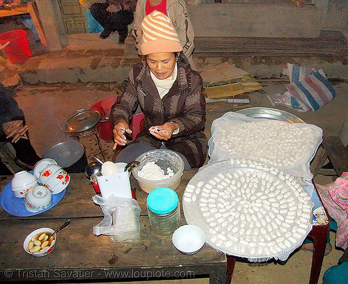 woman preparing local dessert - vietnam, asian woman, bảo lạc, cooking, dessert, hill tribes, indigenous, street food