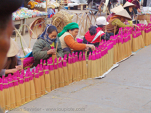 women selling incense sticks - vietnam, asian woman, asian women, incense, lang sơn, old, stall, street market, street seller