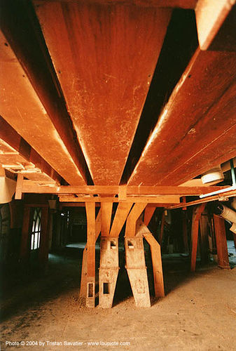 wood piping - grands moulins de paris, industrial mill, trespassing, wood