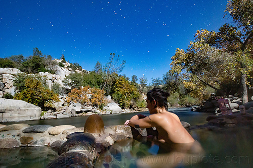 remington hot springs (california), bathing, moonlight, night, pool, remington hot springs, soaking, stars, woman