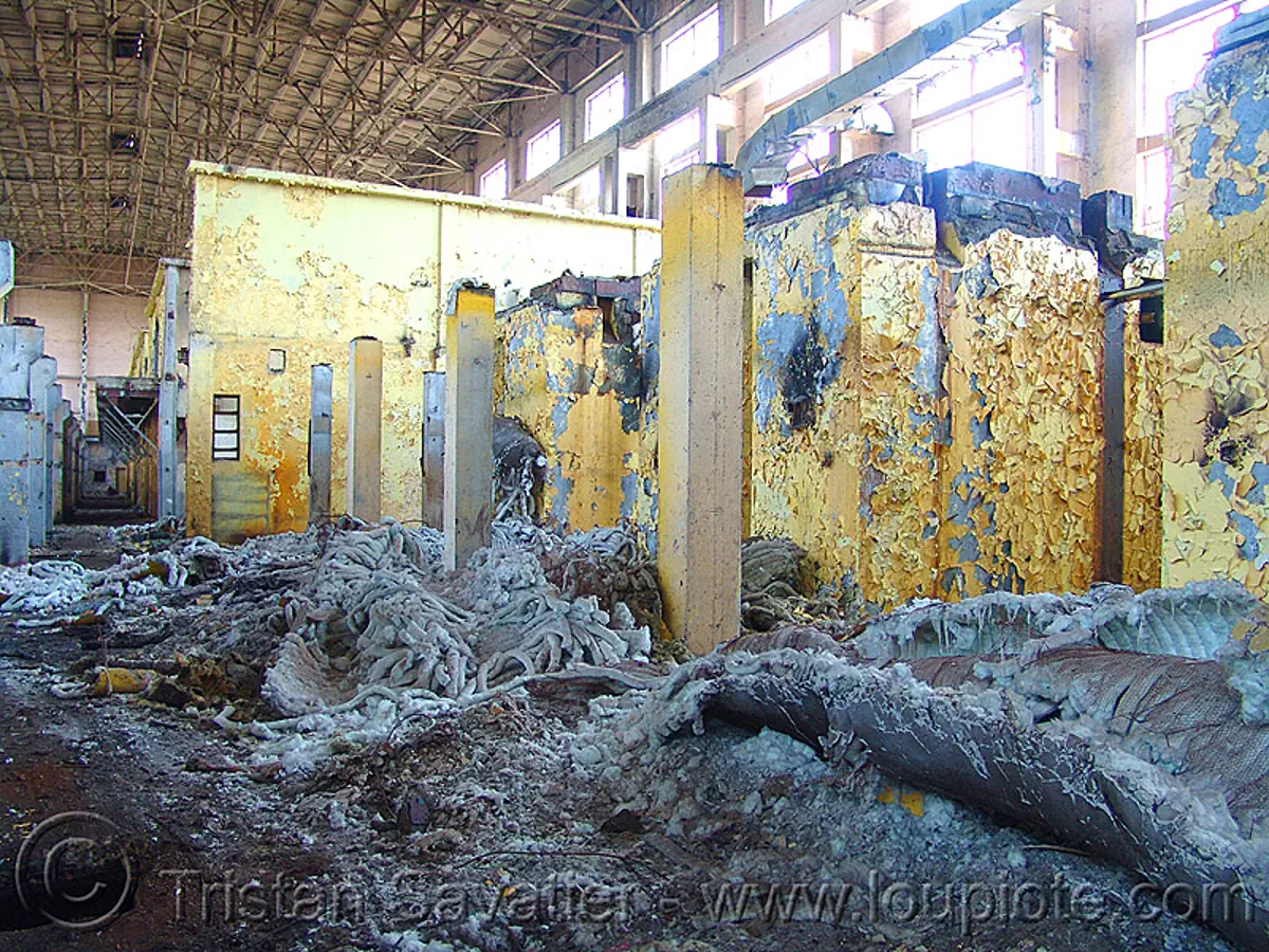 asbestos waste in abandoned factory Stock Photo 18430949