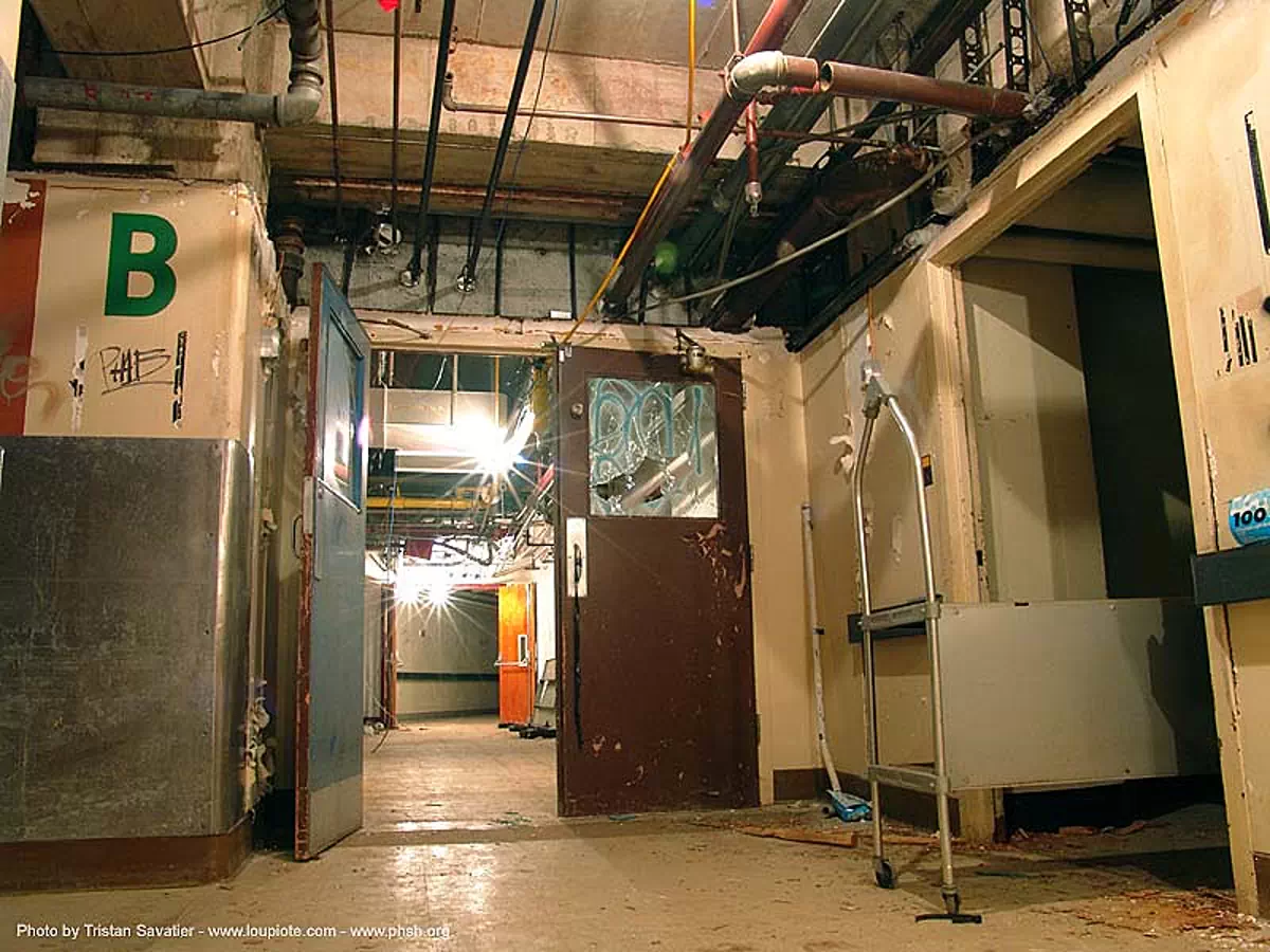 basement, hallway, abandoned hospital, presidio, san francisco