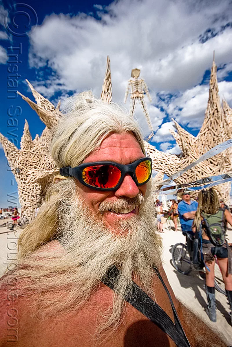 bearded burner, burning man 2009