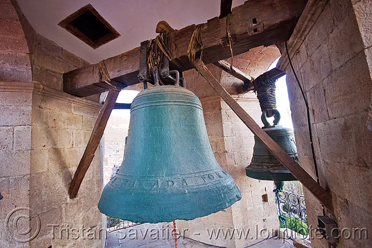 bells - cathedral - potosi (bolivia), bells, belltower, bolivia, brass, campanil, catedral de potosí, cathedral, church tower