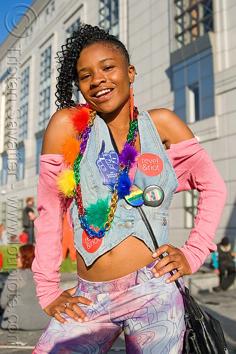 black teen girl - gay pride (san francisco), black woman, gay pride festival, teen, teenager