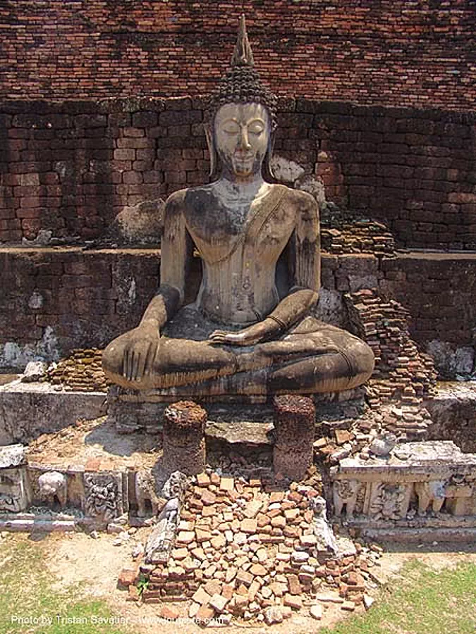 พระพุทธรูป - buddha statue - อุทยาน ประวัติศาสตร์ สุโขทัย - เมือง เก่า สุโขทัย - sukhothai - thailand, buddha image, buddha statue, buddhism, buddhist temple, cross-legged, ruins, sculpture, sukhothai, thailand, พระพุทธรูป, อุทยาน ประวัติศาสตร์ สุโขทัย, เมือง เก่า สุโขทัย