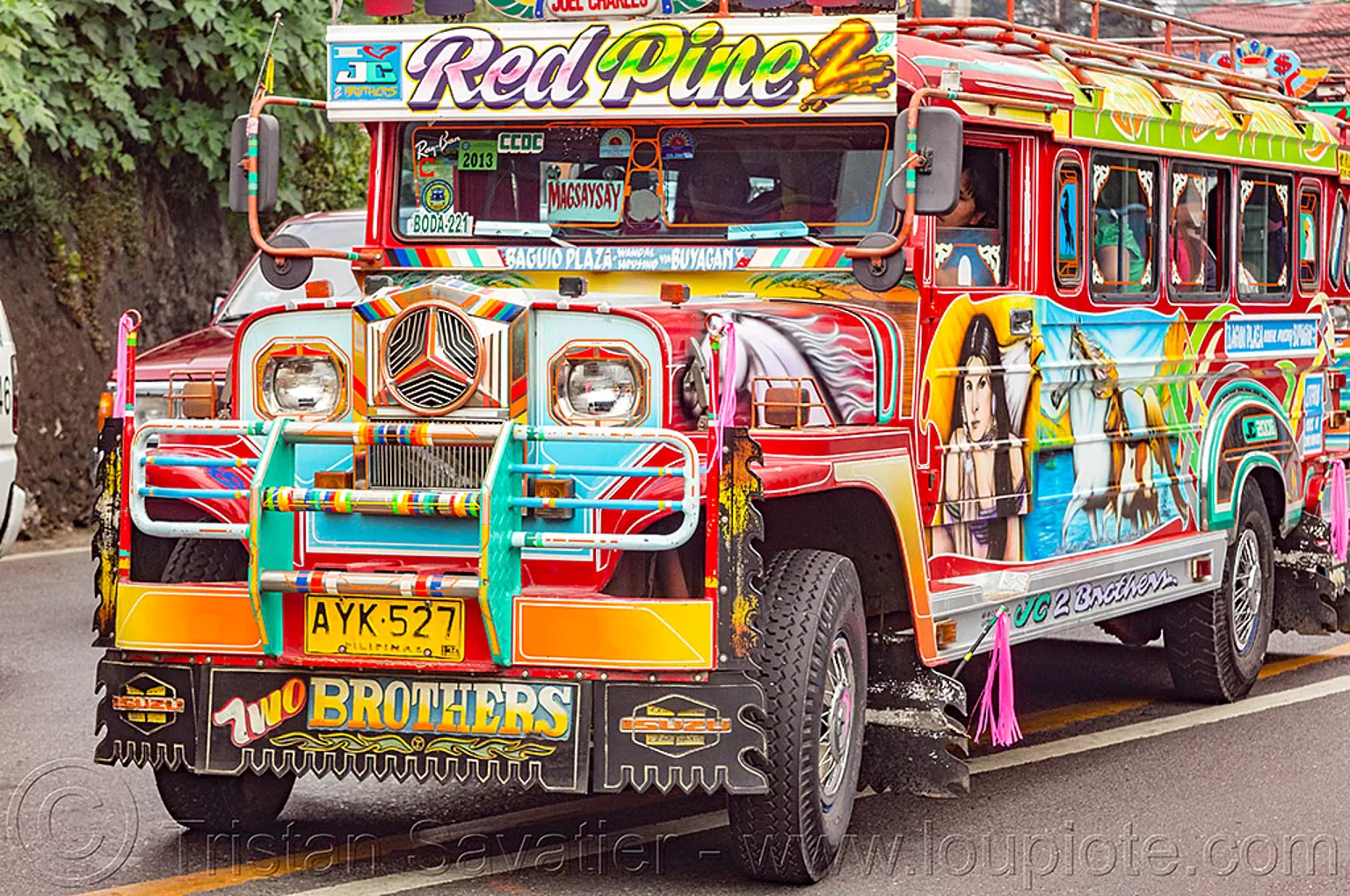 colorful jeepney (philippines), baguio, colorful, decorated, front grill, jeepney, painted, philippines, road, truck
