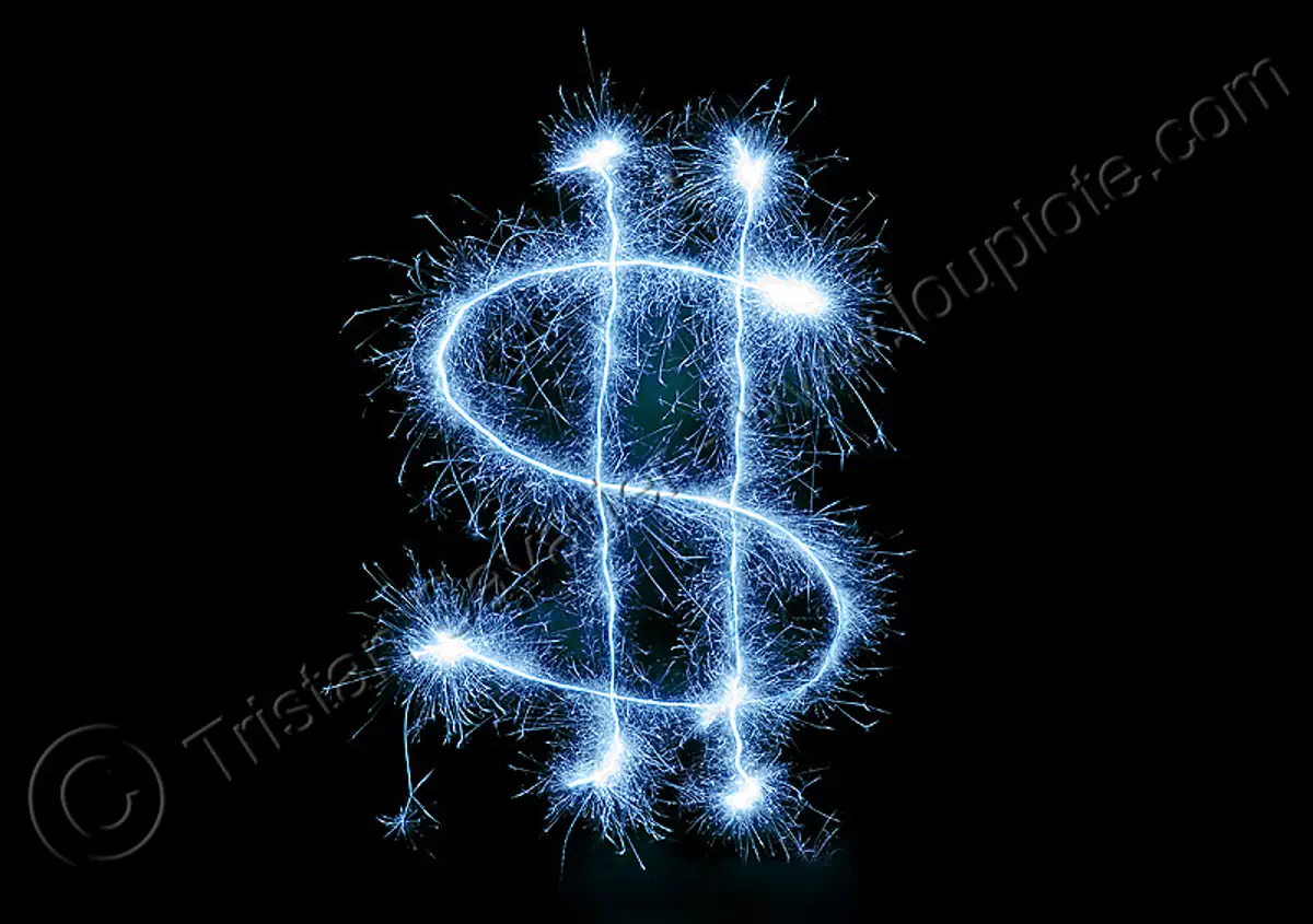dollar sign - light painting with sparklers, dollar sign, dollars, light drawing, light painting, money, night, sarah, sparklers, sparkles, sparkling, symbol