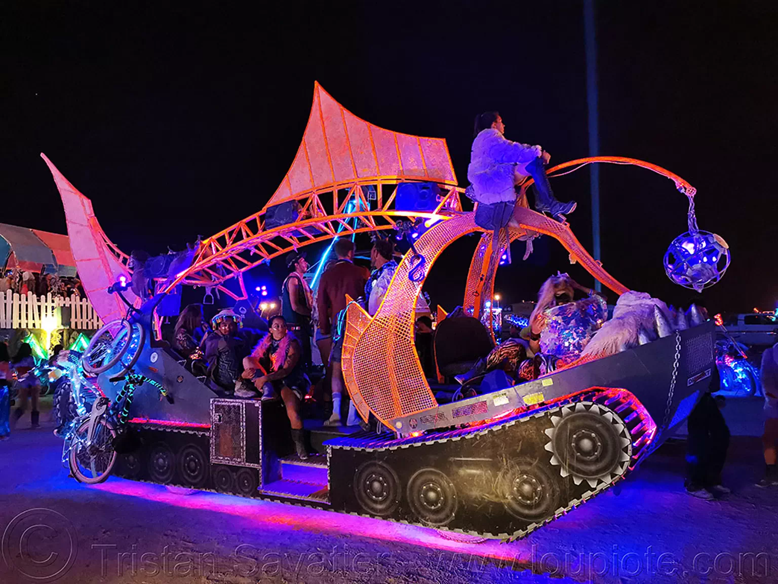 fish tank art car, burning man 2019