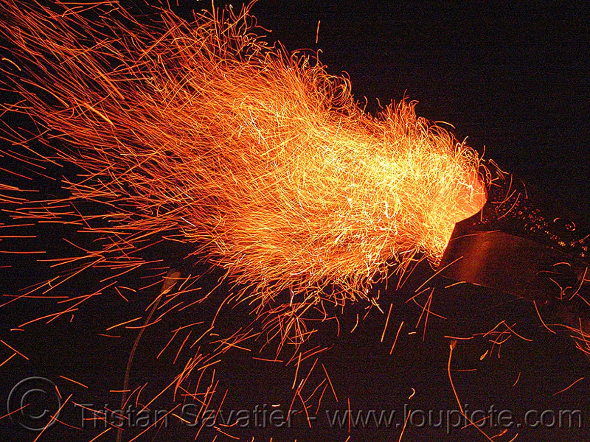 flying embers - fire arts festival at the crucible (oakland), embers, fire art, fire cauldron