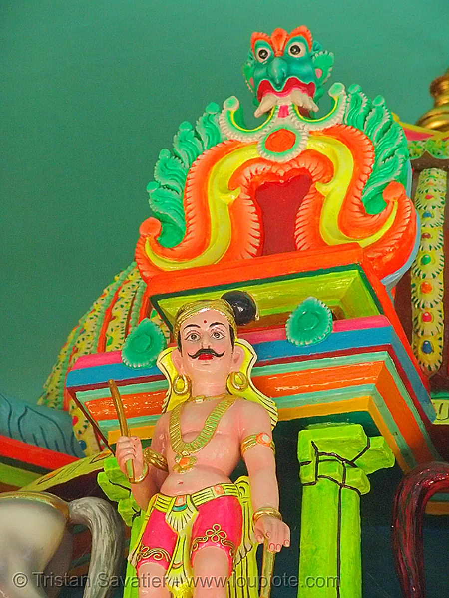 hindu god - kho me deity - temple (detail) - vietnam, hindu, hinduism, khmer krom, kho-me, vietnam