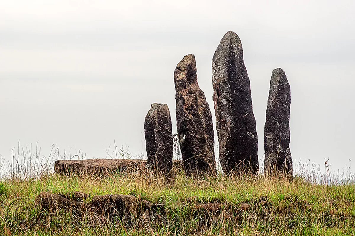 khasi menhirs, memorial stones, india