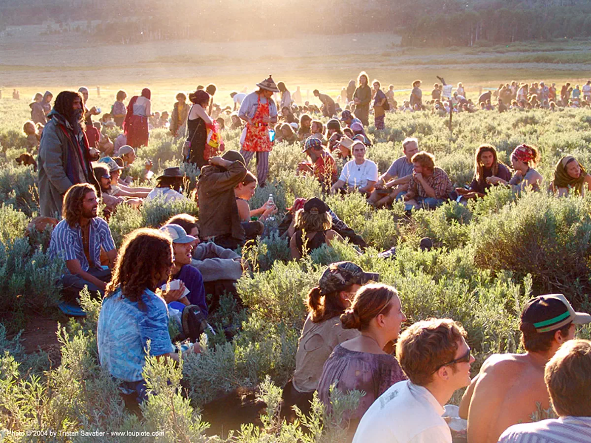 main-circle-supper, rainbow gathering, hippie