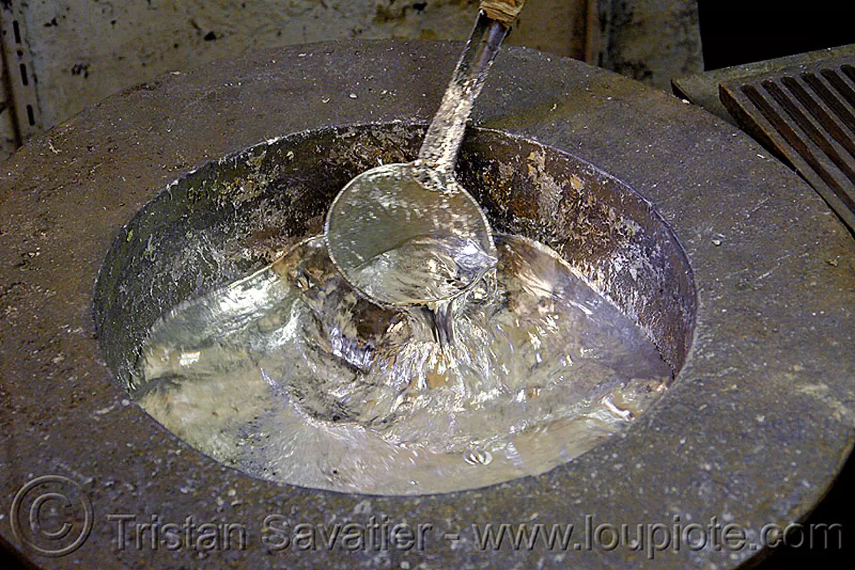 molten metal in crucible, crucible, foundry, istanbul, melted, melting, molten metal, solder, spoon, tin alloy