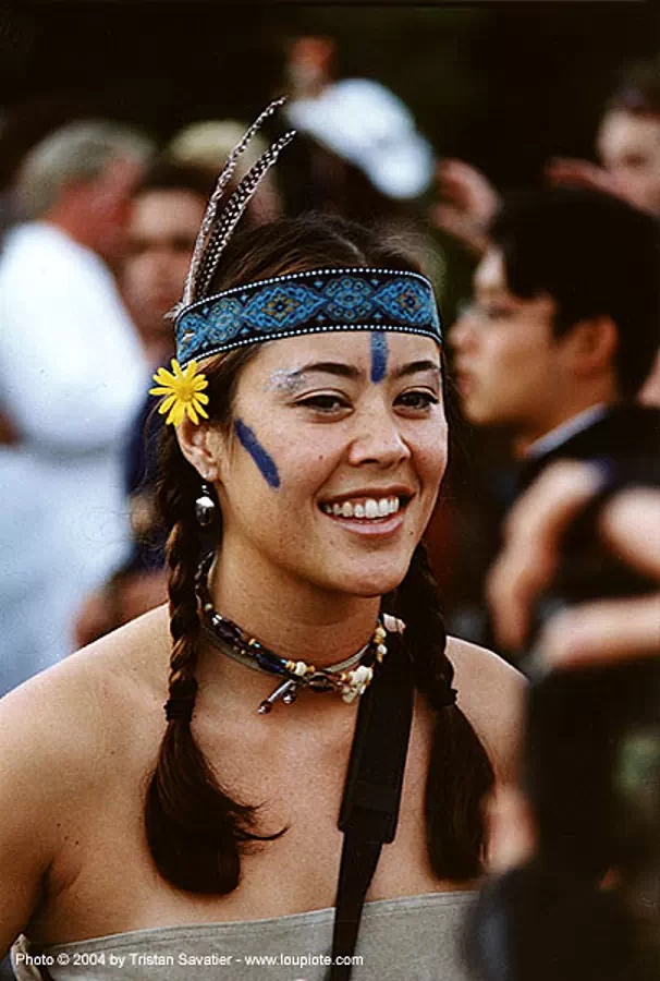 native american woman (san francisco), burning man, indian, native american, woman