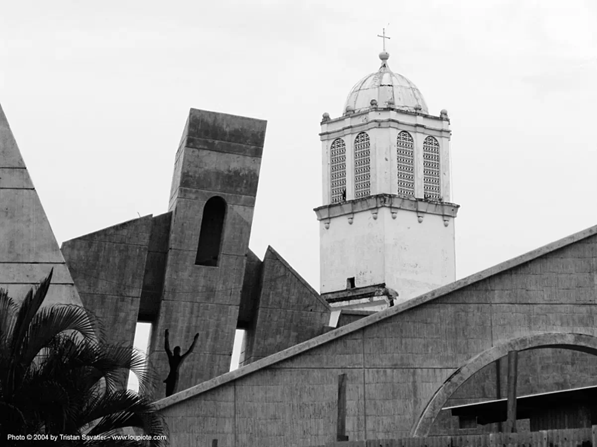 puerto limon unfinished modern church (costa rica), architecture, cement, church, concrete, costa rica, puerto limon