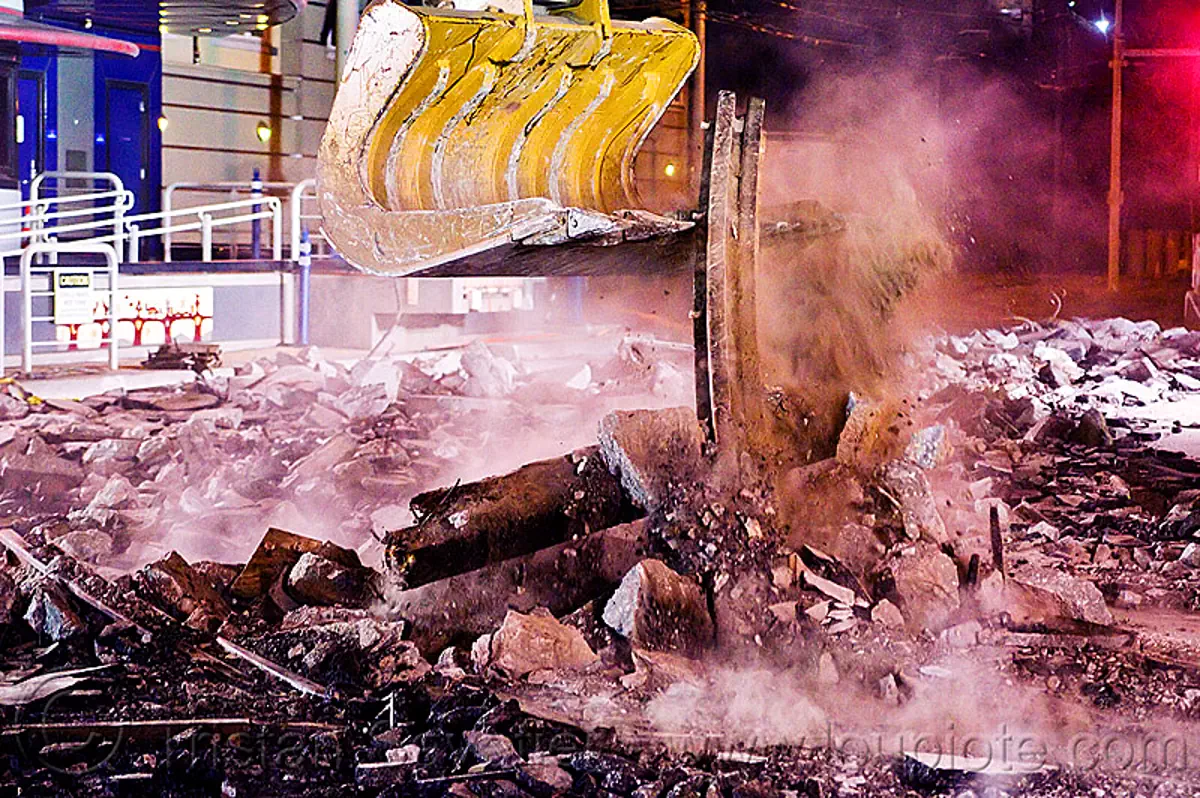 railway track demolition