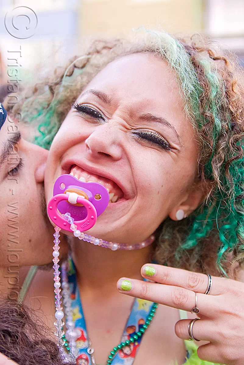 raver girl with binky #5880412234  Posters, Stock Photos & Royalty Free Images